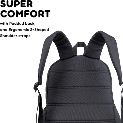Vista 5 de Mochila Oz de J World New York, Negro), JW-100 BLACK