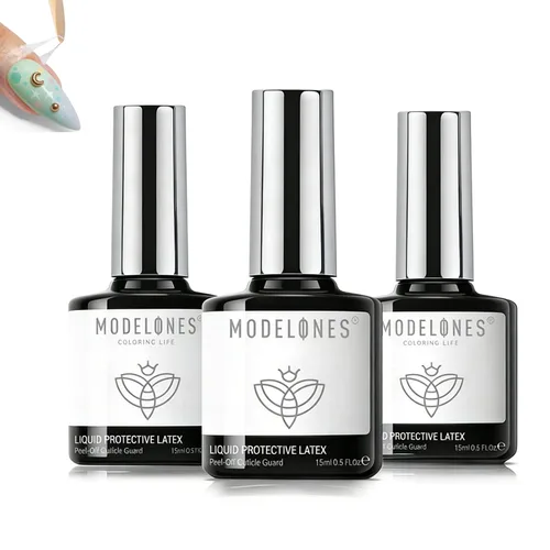 Vista 7 de modelones Capa base de gel U V, capa base pelable de secado rápido para esmalte de uñas de gel, protección suave para uñas finas y débiles, 0.3 fl oz