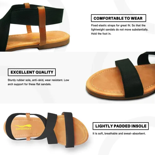 Vista 5 de DAYDAYGO Sandalias planas elásticas para mujer