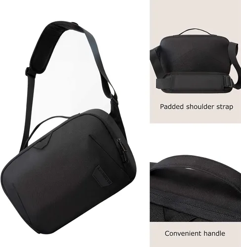 Vista 10 de BAGSMART Bolsa de lona para cámara, resistente al agua antirrobo para Negro