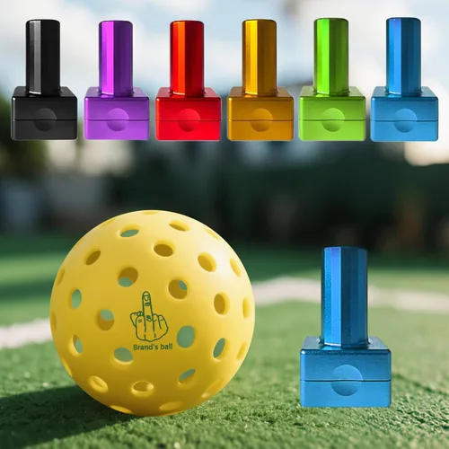 Vista 10 de Sello de Pelota de Pickleball Personalizado con Tu Logo Texto Marcador de Pickleball Reutilizable Perfecto para Marcar Tus Pelotas de Pickleball