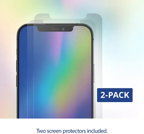 Vista 2 de Protección máxima de pantalla HD, paquete de 2 protectores de pantalla de vidrio templado, hecho para Apple iPhone 11 y iPhone XR, compatible