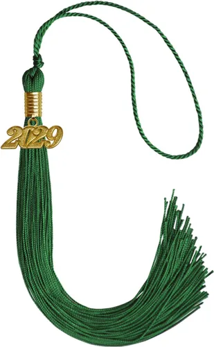 Vista 38 de Endea Graduation - Borla de un solo color con fecha dorada (Oro Antiguo, 2020)