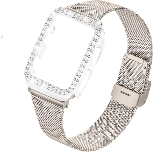 Vista 7 de Joyozy - Bandas de repuesto, delgadas y a la moda compatibles con Apple Watch de 1.49, 1.57, 1.65 y 1.73 pulgadas, de resina, muy cómodas