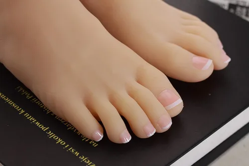 Vista 3 de ZHY 1 par de pies de maniquí de silicona de tamaño real para mujer con exhibición de hueso, joyería, sandalias, zapatos, calcetín, boceto artístico