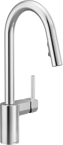 Vista 30 de Moen Align 5923BLS Grifo de cocina desplegable con resorte de una sola manija de acero inoxidable con aerosol desplegable y Power Boost, grifo