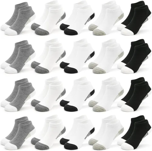 Vista 11 de ZERULETS Calcetines para niños, 20 pares de calcetines de tobillo de corte bajo cortos deportivos para niños y niñas, niños de 1 a 13 años