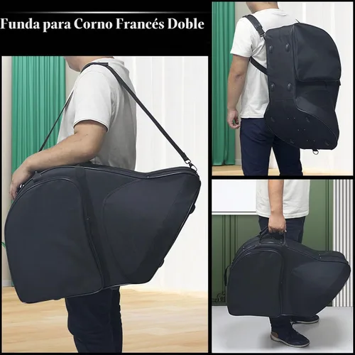 Vista 5 de Trompa francesa doble (Fb/Bb) 4 llaves laca dorada - Instrumento de latón intermedio con estuche, boquilla y kit de limpieza - Kit completo de Oro