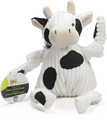 Vista 13 de HuggleHounds Knottie Juguete de Peluche para Perros - Juguete de Animal de Peluche para Perros, Juguetes para Cachorros, Juguete Chirriante