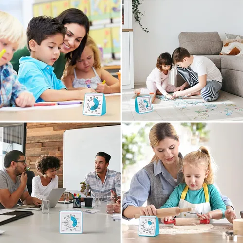 Vista 6 de Secura Temporizador visual de 60 minutos, temporizador de aula, temporizador de cuenta regresiva para niños y adultos, herramienta de gestión