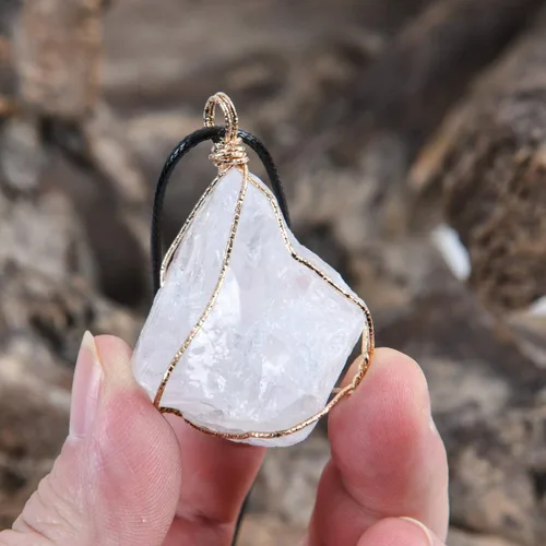 Vista 5 de YGLINE Collar de cristal curativo con piedra natural para mujer