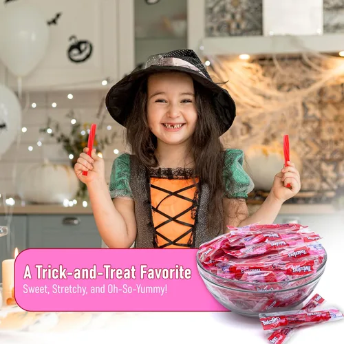 Vista 2 de Twizzlers Pull 'n' Peel - Paquete a granel de cereza, 1 libra (aproximadamente 35 piezas) - Divertido y delicioso caramelo de regaliz con sabor a