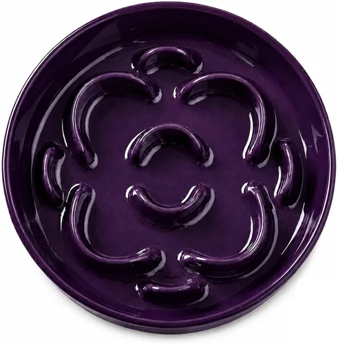 Vista 8 de Cuenco elevado para perros de alimentación lenta, 0.8 tazas de cerámica elevado con soporte inoxidable, cuenco elevado para perros de 6.3 pulgadas