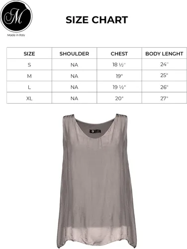 Vista 4 de M Made in Italy Camiseta sin mangas con cuello en V de doble capa para mujer
