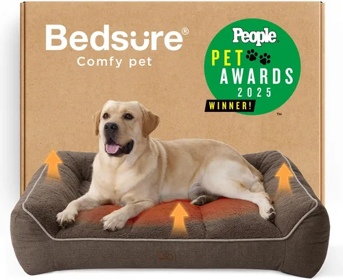 Vista 23 de Bedsure SupportMax® - Camas ortopédicas extra gruesas para perros de tamaño Negro