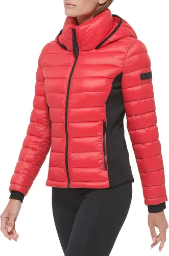 Vista 2 de Calvin Klein womens Water Resistant Casual Lightweight Scuba Side Panels Jacket