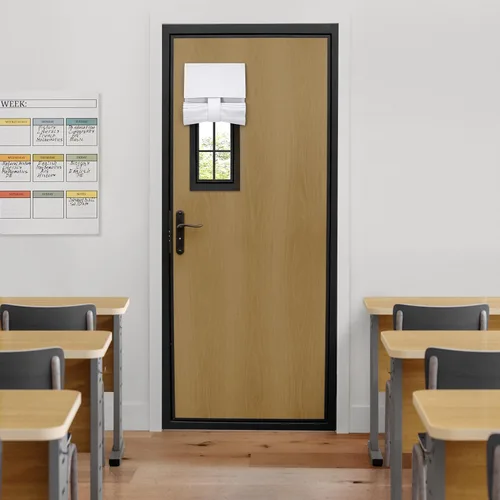 Vista 15 de HOMEIDEAS Cortinas Opacas para Aula para Puerta Principal, Cubierta de Ventana de Puerta de Aula, Persianas de Privacidad con Aislamiento Térmico