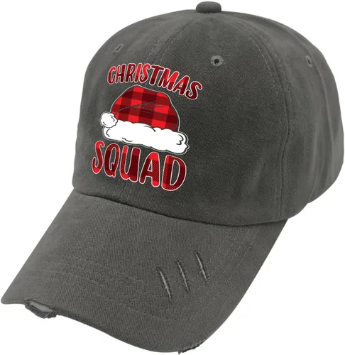 Vista 3 de ZOOBO Christmas Squads Hats Trucker Cap Dark Grey Hats for Women Gifts for Dad Cycling Caps