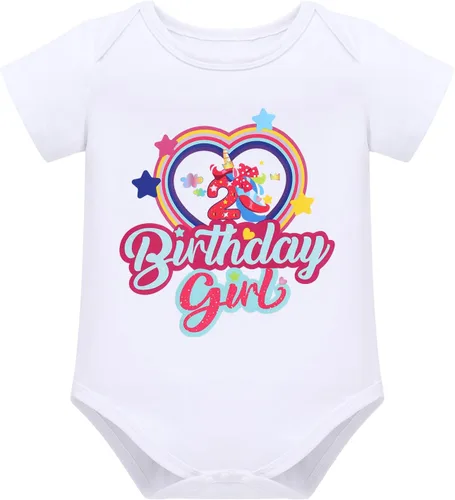 Vista 3 de ODASDO Conjunto de banda para bebé y niña pequeña, estilo bohemio, arco iris, para tartas de cumpleaños