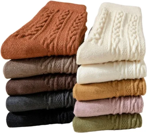 Vista 7 de TRENIS 5 Pairs Autumn And Winter Women Medium Tube Socks Versatile Comfortable Breathable Pure
