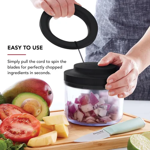Vista 3 de KitchenAid Picador manual de alimentos, 3.8 tazas, negro