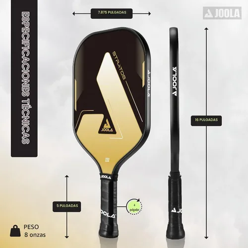 Vista 3 de JOOLA Stratos Pickleball Paddle – Lightweight Fiberglass with Polypropylene Core - USAPA Approved - Large Sweet Spot for Added Control - Pickle Ball
