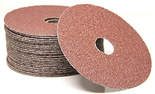 Vista 5 de Benchmark Abrasives Discos de lijado de fibra de resina de óxido de aluminio de 4-1/2 pulgadas para metales, madera, fibra de vidrio cenador de 7/8