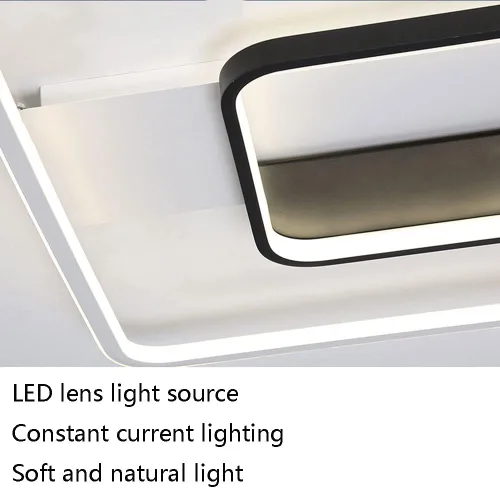 Vista 7 de Lámpara de techo LED de 45 W, con control remoto, brillo regulable, 3000-6000 K, lámpara de techo moderna de montaje empotrado para sala de estar