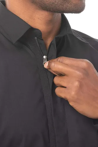 Vista 4 de Chef Works Camisa de punto con cremallera frontal para hombre