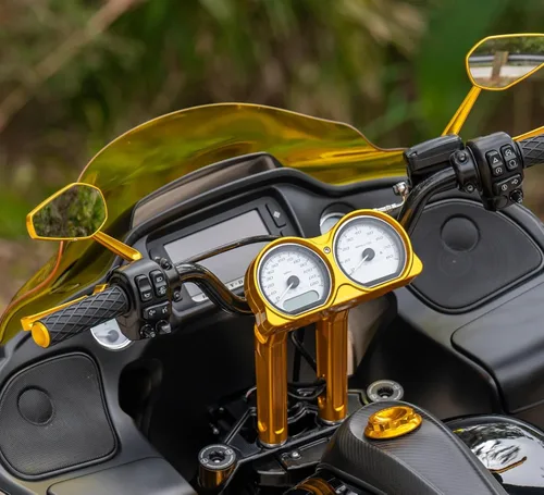 Vista 3 de Espejo Billet - Mini Stocker por Arlen Ness