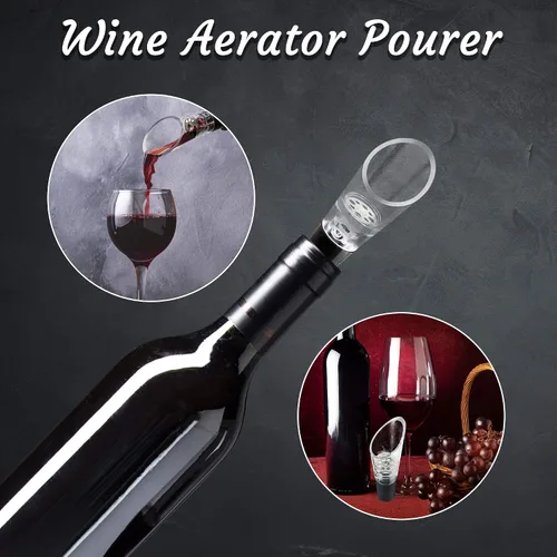 Vista 6 de Vertedor aireador de vino, aireador de vino 2 en 1 y vertedor para vino tinto, 1 paquete