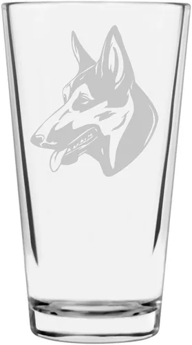 Vista 423 de Podenco Canario - Vaso de pinta de 16 onzas con temática de perro personalizado