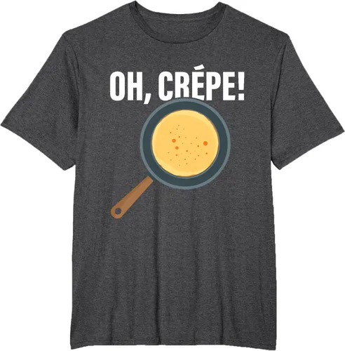 Vista 17 de Divertido juego de palabras "Oh, Crepe!" para crepes y pasteleros, Negro