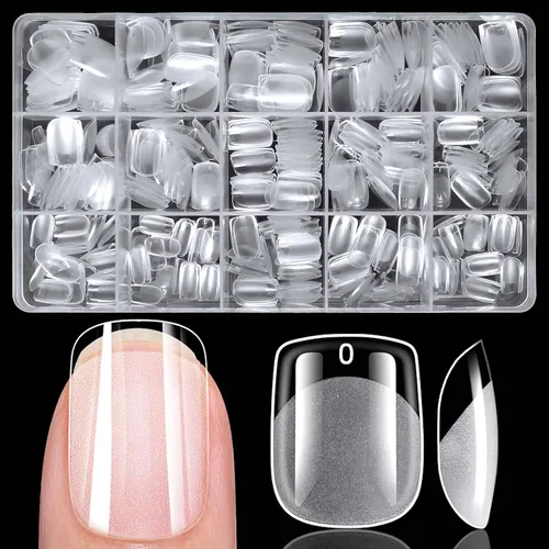 Vista 13 de 420 puntas de uñas cuadradas medianas transparentes uñas de gel