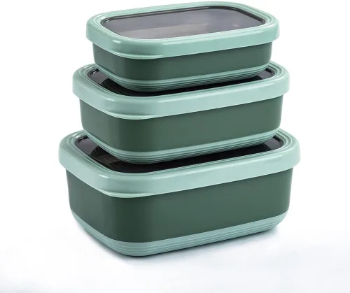 Vista 10 de Lille Home Fiambrera de acero inoxidable premium con exterior antideslizante, juego de 3, 15.9 oz, 30.4 oz, 1,4 L, a prueba de fugas, libre de BPA