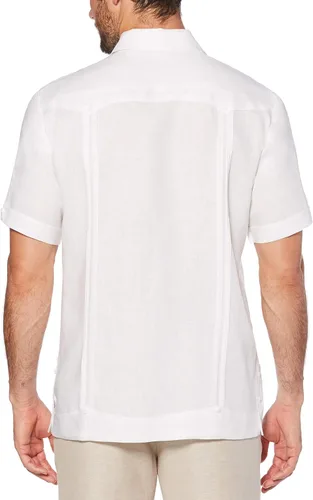 Vista 3 de Cubavera Men's 100% Linen Four-Pocket Short Sleeve Button-Down Guayabera Shirt (Size Small - 5X)