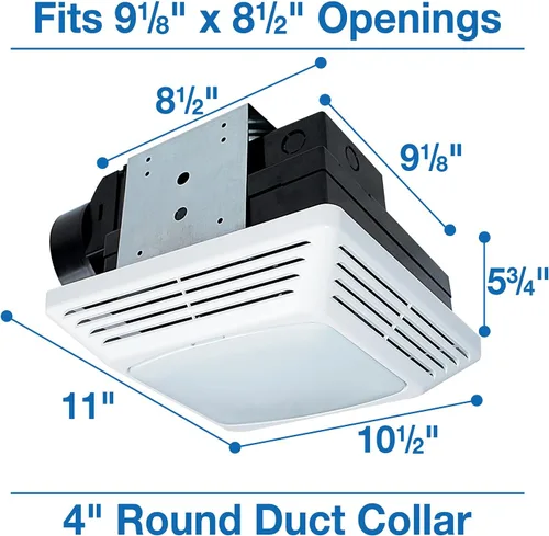 Vista 7 de Air King BFQ 90 - Ventilador de baño, BFQL50, 17.8watts, 120 volts