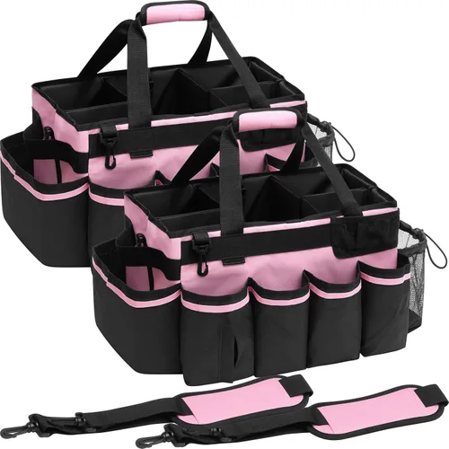 Vista 10 de Bolsas Grandes de Suministros de Limpieza para Amas de Llaves, Organizador Profesional Portátil de Suministros de Limpieza para Limpiadores de Casa