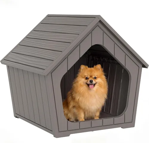Vista 10 de Fancyango Casa para perros – Mueble para perreras para exteriores e interiores, refugio resistente a la intemperie para perros pequeños y medianos