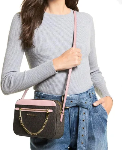Vista 2 de Michael Kors Jet Set - Bolso bandolera grande de piel (Primrose), Primrose