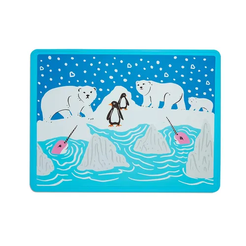 Vista 8 de Munchkin® WildLove - Mantel individual reversible de silicona para niños, 1 unidad, Orca