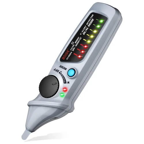 Vista 10 de BSIDE Probador de voltaje recargable Detector de voltaje sin contacto con medición de voltaje de CA en contacto, probador de temperatura ambiental