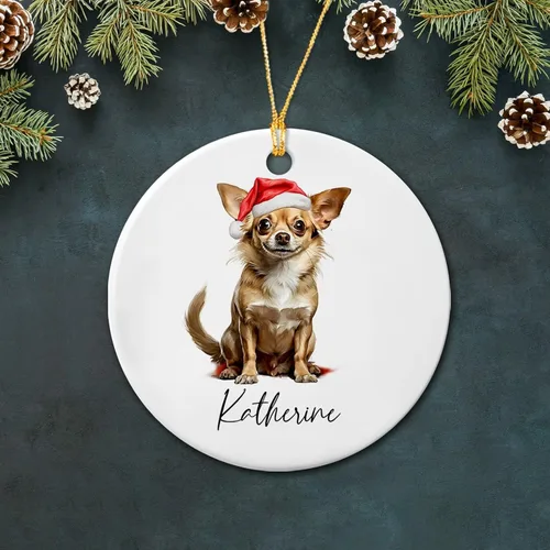Vista 14 de Bichon Frise - Adorno de cerámica de Navidad 2025, adornos personalizados de Bichon Frise regalos para los amantes de los perros, bonito adorno