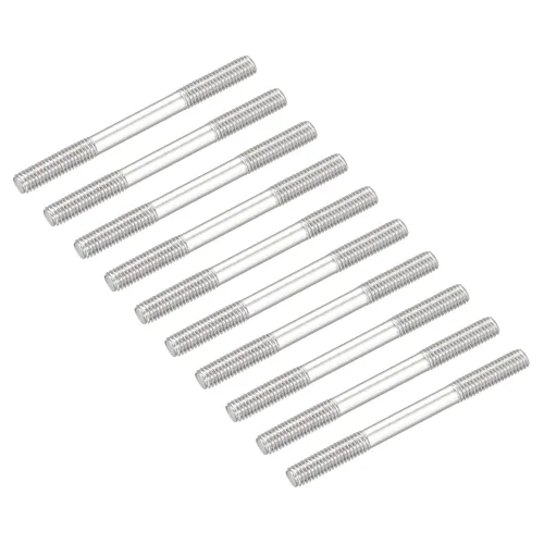 Vista 30 de METALLIXITY Tornillos de doble extremo (rosca M3, 0.787 in de longitud), 20 unidades, acero inoxidable 304, pernos de varilla roscados dobles