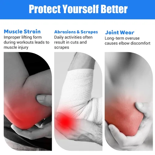 Vista 7 de Codera para tendinitis para hombres, manga de compresión de codo ajustable, codos de túnel cubital, esguinces de lesiones deportivas