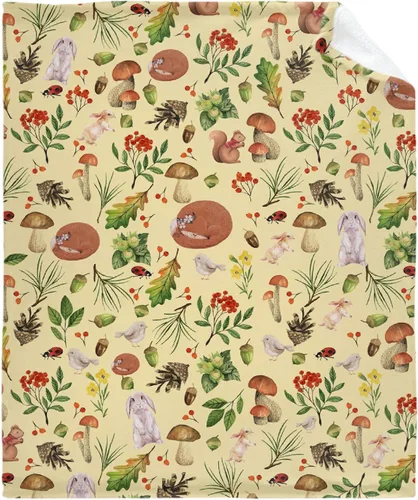 Vista 17 de Manta de hongos, ultra suave, cálida y ligera, de franela de forro polar con microhongos, para cama, sofá, regalo de viaje, decoración de hongos
