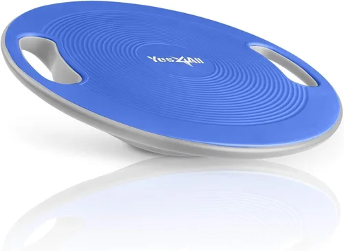 Vista 8 de Yes4All Wobble Balance Board, Plastic Stability Trainer with Handles for Standing Desk, Core Training & Home Gym Workout