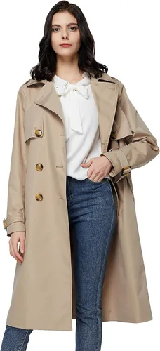 Vista 3 de Orolay Chaqueta de solapa con cinturón para mujer de 34 de longitud