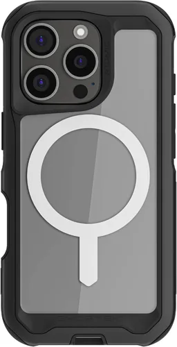 Vista 180 de Ghostek ATOMIC - Funda delgada para Galaxy S21 con parachoques de metal de aluminio y diseño trasero transparente, protección resistente que absorbe