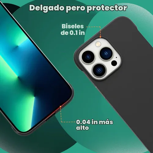 Vista 4 de GRECAZO Funda delgada sin bordes para iPhone 13 Pro Max, ultra fina, color Negro